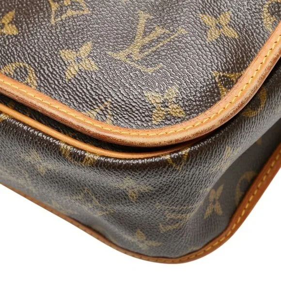 LOUIS VUITTON Authentic Brown Monogram Leather Shoulder Bag - Picture 6 of 12